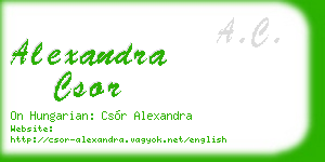 alexandra csor business card